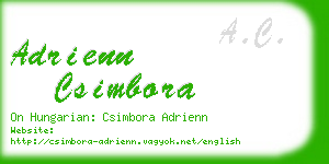 adrienn csimbora business card